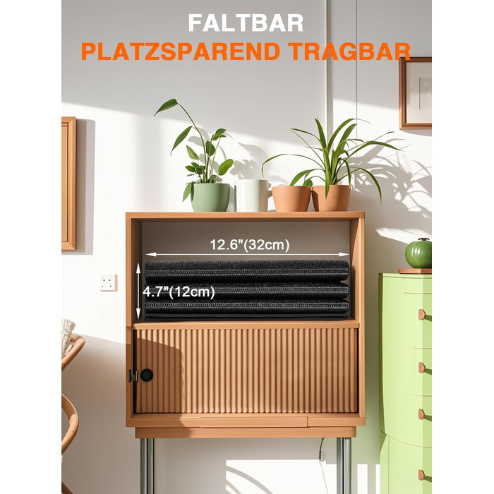 Складаний килимок для захисту підлоги під тренажери та бігові доріжки, PVC, 140x65x0.6 см, висока щільність