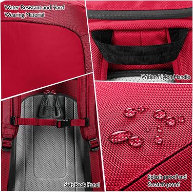 Рюкзак для гірськолижного спорту Unigear 50L/70L з відділенням для шолома (червоний, 50/70 літрів)