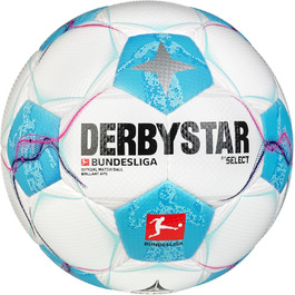 Офіційний футбольний м'яч Derbystar Bundesliga Brillant APS v24, розмір 5, біло-синьо-рожевий