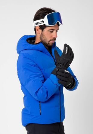 Чоловічі лижні рукавички Reusch Primus R-Tex XT, водонепроникна мембрана, теплі зимові софтшелові рукавички для снігу, чорні/білі, розмір 11