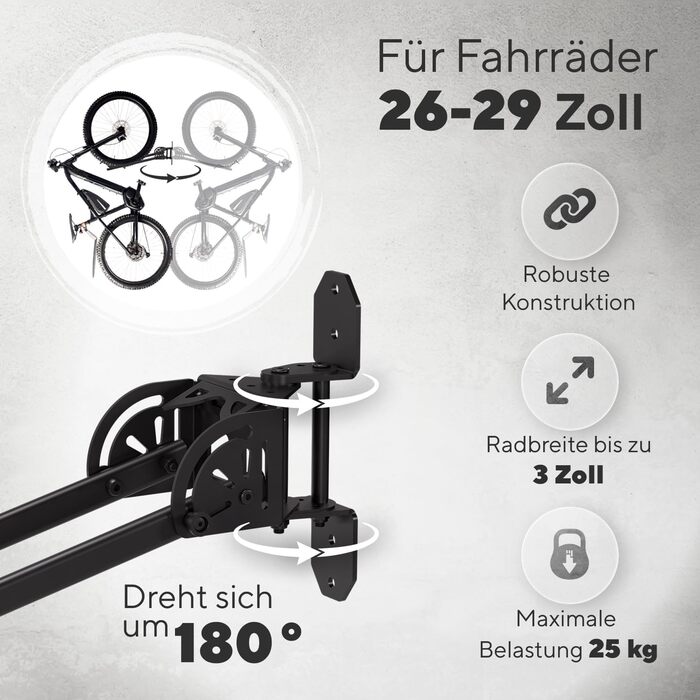 Настінна підставка для велосипеда Optio Cycle | Металева стійка для зберігання велосипеда в гаражі