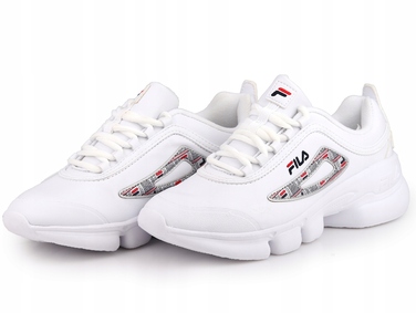 Спортивні кросівки Fila, білі, синтетичні, низькі, розмір 38,5