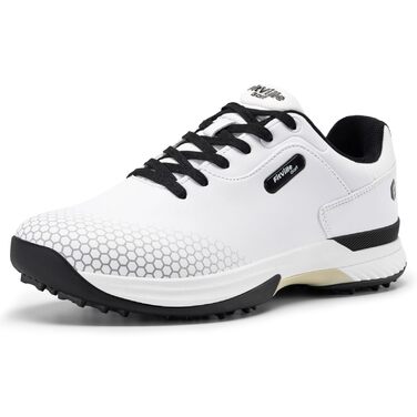 Гольф-взуття FitVille для чоловіків з широкою стопою, сірі та білі, розмір 40-49, X-широкі, дихаючі, на шнурівці