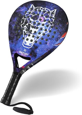 Падельна ракетка Matchu Panther з чохлом, карбон 3K/18K, EVA, 3D-грип, 47x3,8 см, 360 г, для початківців і професіоналів