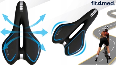 Велосипедне гелеве сідло Fit4Med Airflow, м'яке, 160 мм