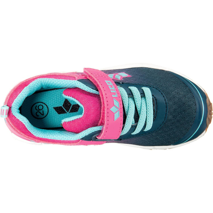 Дитячі спортивні туфлі Lico Barney - унісекс, кольори: морський, рожевий, бірюзовий (35 EU)