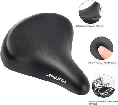 Дитячий велосипедний крісло-сидіння для дівчаток та хлопчиків, водонепроникне, широке, м'яке, з двома амортизаторами, підходить для велосипедів 12, 14, 16, 18, 20 дюймів (MTB, шосе), м'ятно-зелений (чорний)