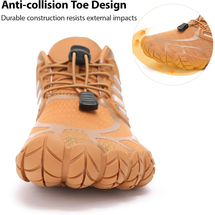 Чоловічі босі кросівки з широкою передньою частиною, Zero Drop, мінімалістичне взуття для тренувань, крос-тренінг, ходьби, хайкінгу, води, важкої атлетики, босі кросівки (42.5 EU, Кофе)