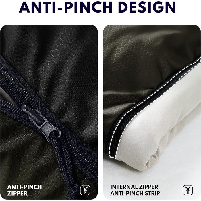 Спальний мішок XXL для дорослих, тепла погода, для кемпінгу, зими, походів, полювання, подорожей (2,4 кг, армійний зелений)