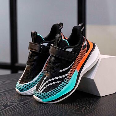 Дитячі кросівки для дівчаток та хлопчиків: спортивні, для занять тенісом, прогулянок, чорного кольору, 34 EU