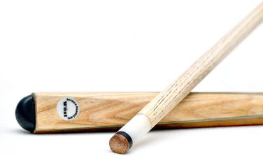 Набір для більярду HD Billard Queue Set: двосекційний кий з благородного дерева, 147 см, для пулу та снукеру, змінна шкіряна насадка, крейда та запасні насадки