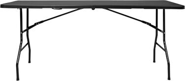 Складний садовий стіл Campingtisch 180x70x74 см, чорний - для пікніка, буфету, тераси