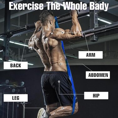 Фітнес-гумки WuGU: набір з 4 рівнями опору для силових тренувань, йоги та пілатесу (жовтий, оранжевий, зелений, синій)