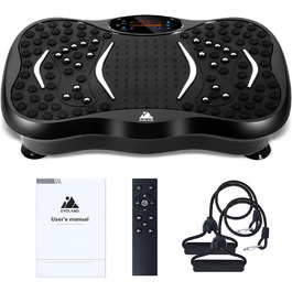 Віброплатформа EVOLAND 3D для фітнесу з 5 програмами, Bluetooth та 2 гумками для тренувань вдома