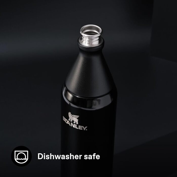 Термос Stanley 1913 All Day Slim 0.6л Чорний - нержавіюча сталь, зберігає холод до 6 год, лід до 11 год, без BPA, герметичний, можна мити в посудомийці