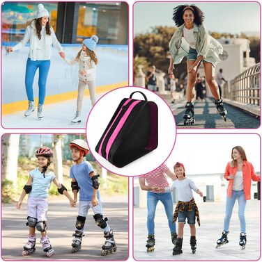 Сумка для роликів Flintronic, для дітей, рожева: містка, з регульованим плечовим ременем