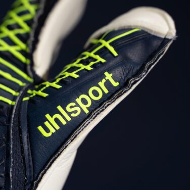 Воротарські рукавички Uhlsport Prediction Soft Flex Frame для дітей та дорослих, сині/білі/жовті, футбольні