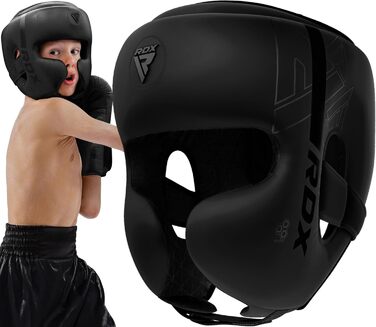 Дитячий боксерський шолом RDX для кікбоксингу, MMA, карате, тхеквондо, тренувань, захисний шолом із штучної шкіри Maya Hide, для єдиноборств і фітнесу