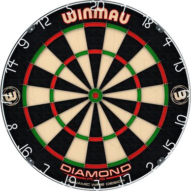 Дартс Winmau Diamond Plus PDC – професійна сталева мішень, ультратонкий дріт, високощільний сизаль