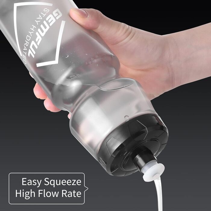 Тримач для пляшки на велосипед Gemful 750мл, BPA-free, для MTB, шосейних велосипедів, 4 шт (сірий)