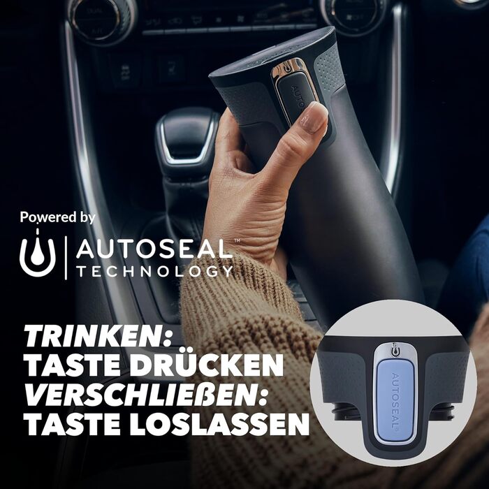 Термокружка Contigo West Loop Autoseal 470 мл, нержавіюча сталь, для кави та чаю, з кришкою від протікання, колір Earl Grey