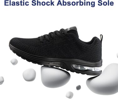 Жіночі кросівки Hitmars для бігу та фітнесу: дихаючі, з амортизацією, чорні, EU 36-42