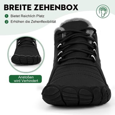 Чоботи для зими без шнурів Ruyi, чорні, 42 EU - чоловічі та жіночі, водонепроникні, для трейлу, широка носок