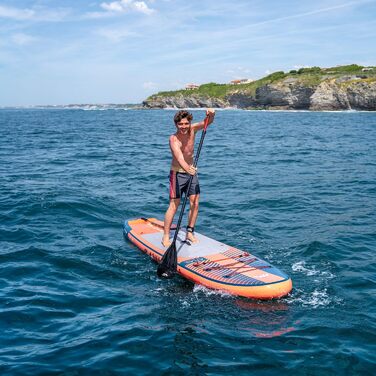 Надувна SUP-дошка Aqua Marina Atlas 366x86x15 см з каяк-сидінням і подвійним веслом, комплект, червона