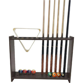 Стенд для київ для більярдних київ, куль та тримачів, дерев'яний, на 16 київ, 8 куль, 2 тримачі, для більярдного залу, клубу