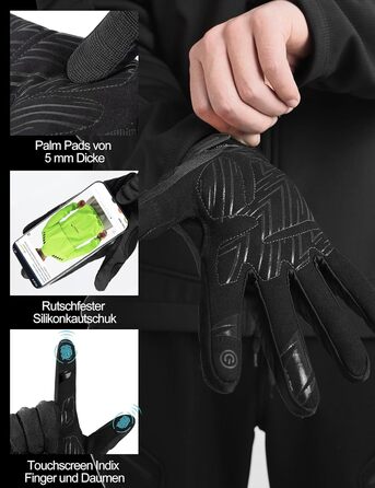 Рукавички INBIKE для MTB, Motocross: повний захист, TPR накладки на пальці, SCR-Pad, чорний, розмір M