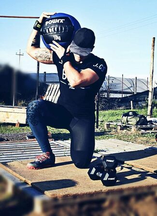 Медичний м'яч Wall-Ball 7 кг POWRX, професійний, бірюзовий
