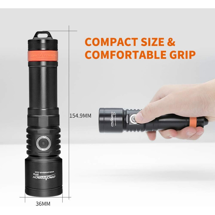 Ліхтар підводний ORCATORCH D710, 3000 люмен, IP68, 150м, з індикатором заряду