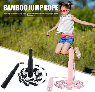 Скакалка Alomejor з м'яких намистин, регульована довжина, для дітей та дорослих, рожева, фітнес