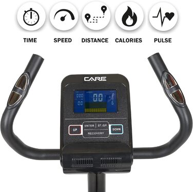 Велотренажер Care Fitness CV-5560 з магнітним гальмом, 21 програма, ремінний привід, 16 рівнів навантаження, маховик 7 кг