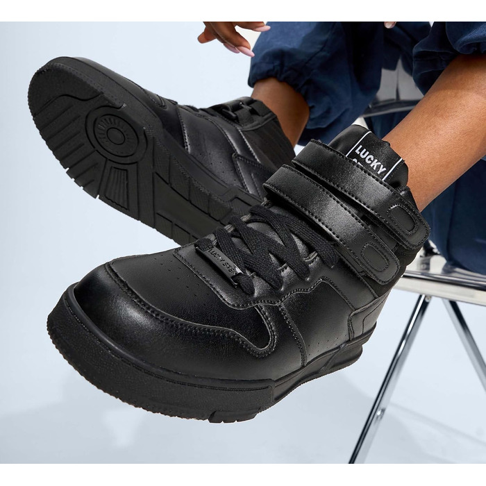 Жіночі баскетбольні черевики Lucky Step з кріпленням на липучці - стильні кросівки з екошкіри білого кольору (38 EU)