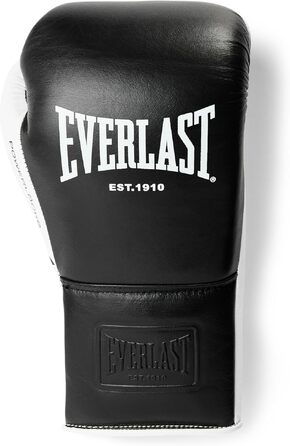 Боксерські рукавички Everlast Powerlock OG Pro зі шнурівкою, 16 oz, чорно-білі
