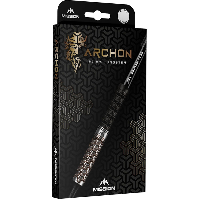 Дротики для дартсу Mission Archon чорні та бронзові, 18 г, 97,5% вольфраму, м'який наконечник