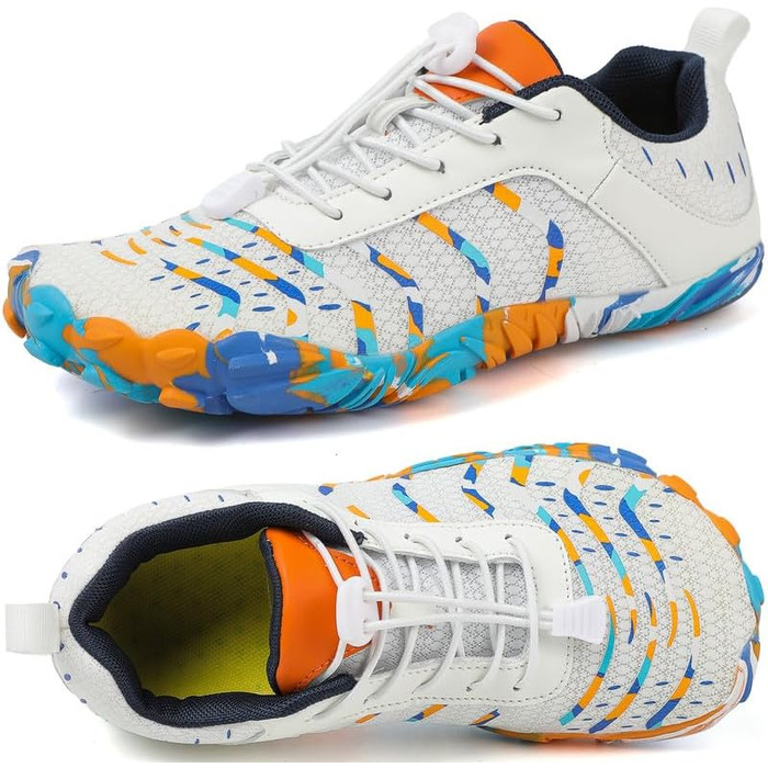 Босими кросівки для чоловіків та жінок, широкі, для трейлу, фітнесу, ходьби, легкі, унісекс, розміри 36-46 EU, білі