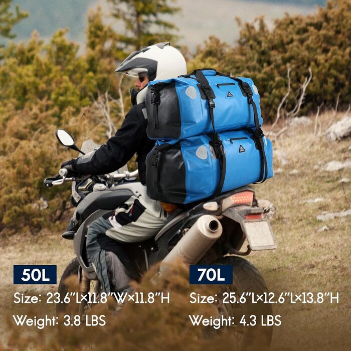 Водонепроникний рюкзак Dry Bag 50L | Сумка-мішок для подорожей, кемпінгу, SUP, каякінгу, блакитний