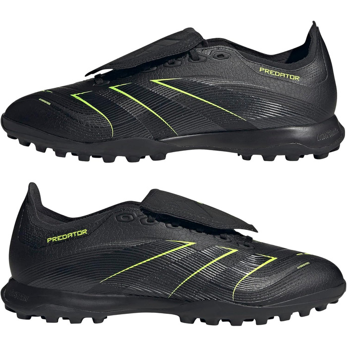 Футбольні бутси adidas Predator League J для газону (42 EU, чорний/карбон/лимонний)