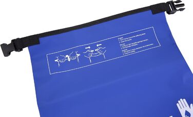 Водонепроникний мішок Cressi Dry Bag для дайвінгу, плавання, риболовлі, водних видів спорту, кемпінгу та сноубордингу, 20 літрів, синій (з блискавкою)