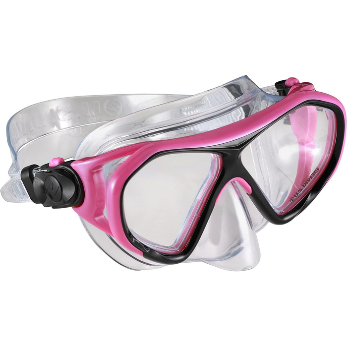 Набір для снорклінгу US.Divers Combo DORADO II JR для дітей від 6 років: маска, ласти та трубка, 180° огляд, антифог, захист від протікань, UV-захист, рожево-чорний