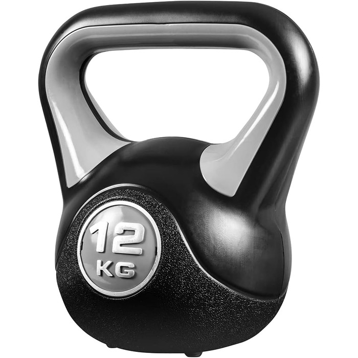 Гиря Miweba Sports KB200 4-12 кг для фітнесу та силових тренувань, безпечна для підлоги, для занять у приміщенні та на вулиці