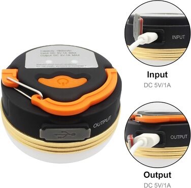 Кемпінгові ліхтарі Mostop 2 шт. LED, USB, водонепроникні, 3 режими, Power Bank, для кемпінгу, пікніків, туризму та надзвичайних ситуацій