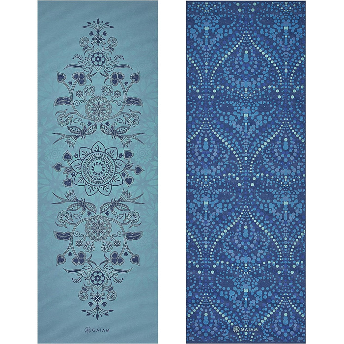 Килимок для йоги Gaiam Premium Mystic Sky 6 мм, товстий, двосторонній, антиковзкий для йоги, пілатесу та вправ - 173 x 61 см