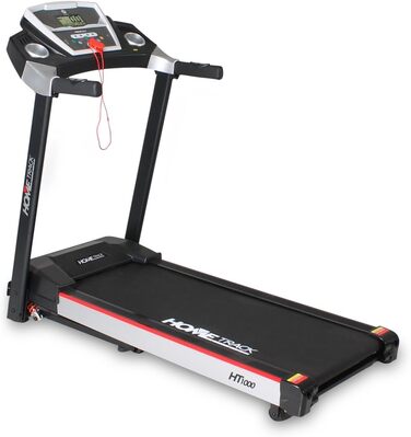 Електрична бігова доріжка Miweba Sports HT1000, 3,5 к.с., 16 км/год, нахил 6%, навантаження 120 кг, складана, велика бігова поверхня, 16 програм, фітнес-тренажер для дому, чорна