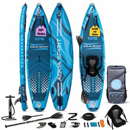 SUP дошка Aqua Spirit надувна 2024 (320x81x15 см) + каяк-кіт: весло, рюкзак, насос. Для початківців/експертів. Гарантія 2 роки