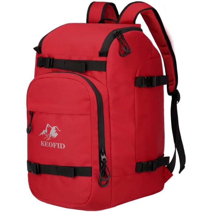 Чохол для лиж KEOFID: універсальний рюкзак-сумка для лиж та сноуборду (50л, червоний)