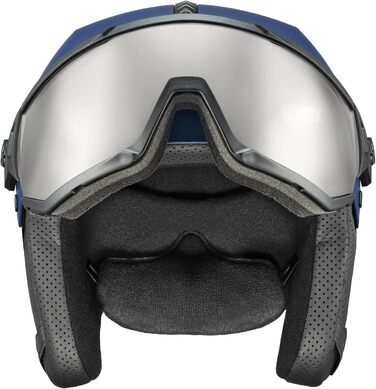 Гірськолижний шолом з візором uvex Instinct, унісекс, темно-синій, 56-58 см