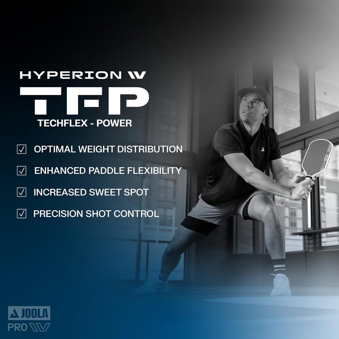 Падл для піклболу JOOLA Ben Johns Hyperion Pro IV: 14 мм, Tech Flex Power, Aero-Kurve, сертифікований UPA-A, USAP